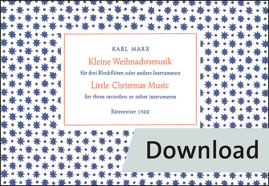 マルクス：3本のリコーダーのための小さなクリスマス音楽 op.27c(1937)【デジタル版】