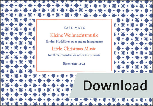 マルクス：3本のリコーダーのための小さなクリスマス音楽 op.27c(1937)【デジタル版】
