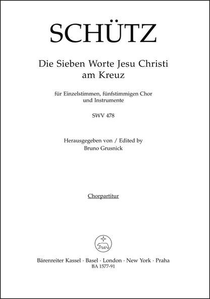 合唱／シュッツ：十字架上のイエス・キリストの7つの言葉 SWV 478（10冊セット）
