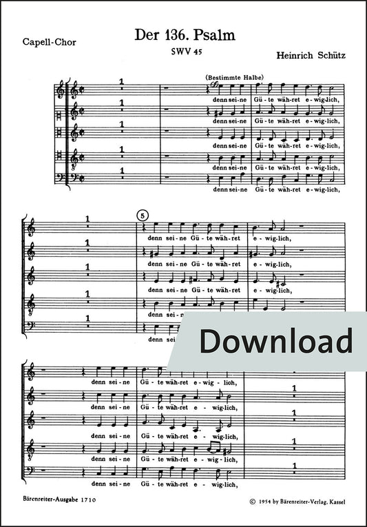 合唱／シュッツ：主に感謝せよ SWV 45（10冊セット）【デジタル版】