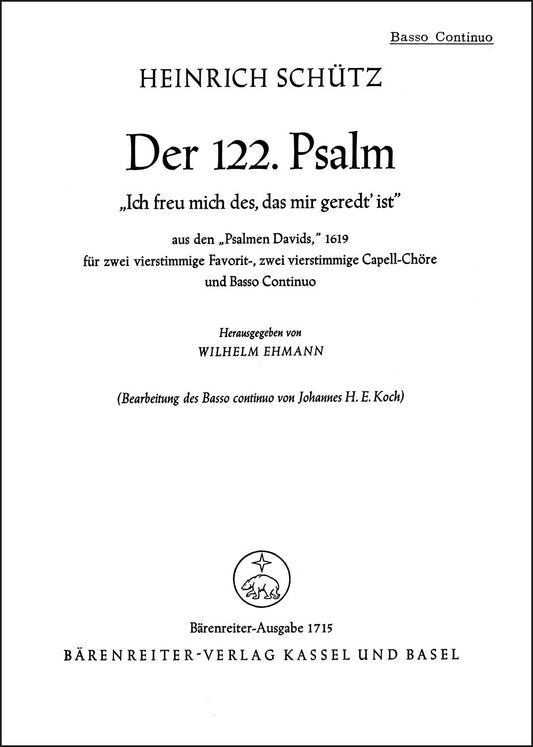 シュッツ：Ich freu mich des, das mir geredt ist SWV 26（コントラバスパート譜）