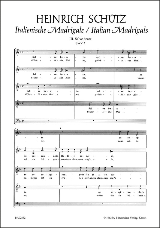 合唱／シュッツ：幸いなる森よ（もし溜息つきつつ）SWV 3（10冊セット）