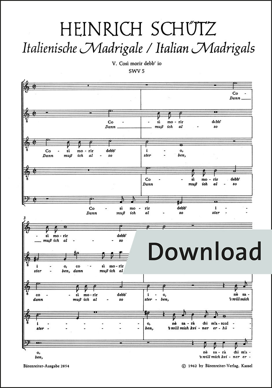シュッツ：かくてわれは死なねばならぬのか SWV5【デジタル版】