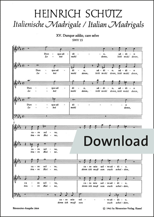 シュッツ：さらば、愛しき森よ SWV15【デジタル版】