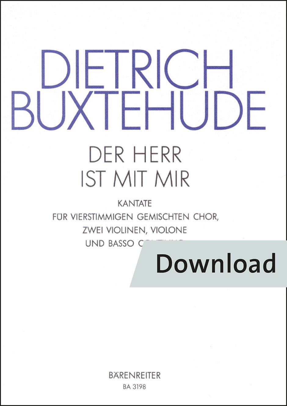 合唱／ブクステフーデ：主は我と共に在り BuxWV 15【デジタル版】