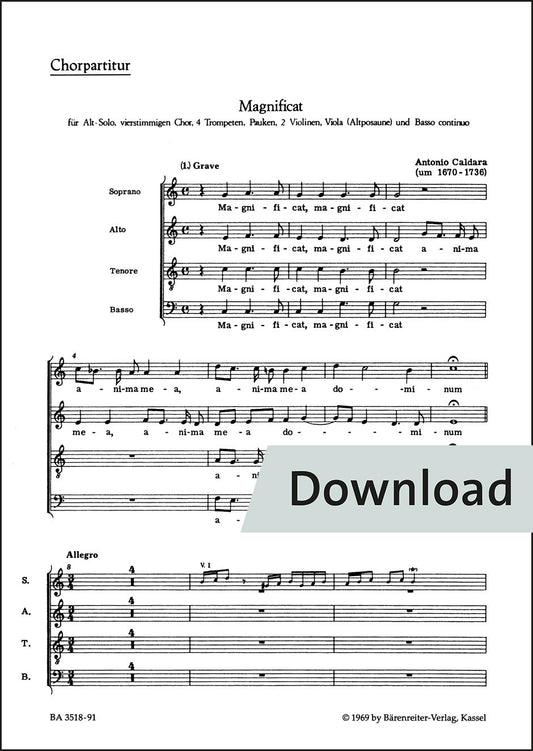 合唱／カルダーラ：マニフィカト ハ長調（10冊セット）【デジタル版】