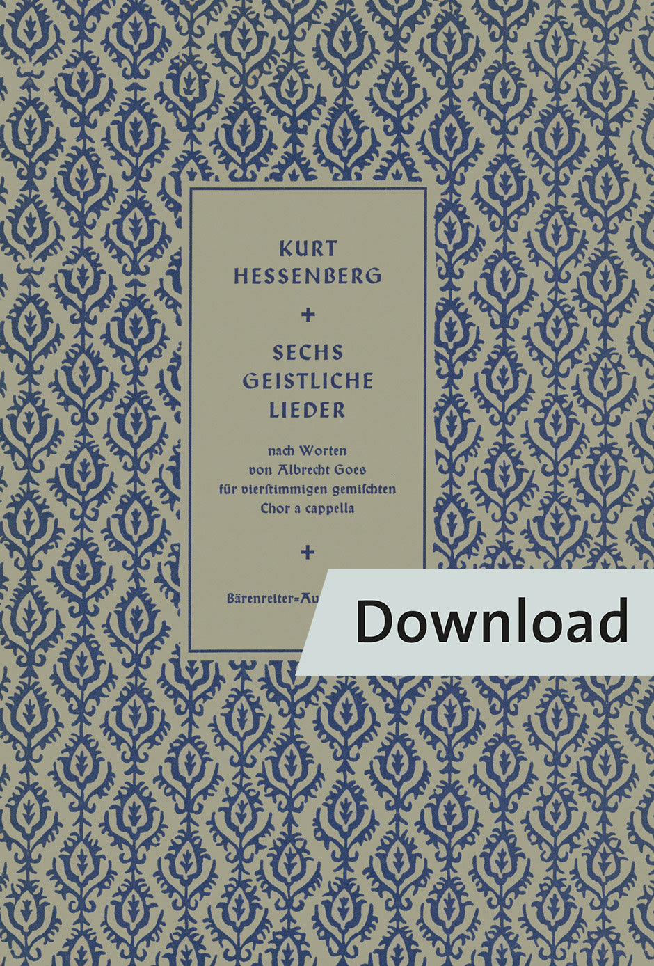 ヘッセンベルク：6つの宗教的歌曲 op.55(1951)【デジタル版】