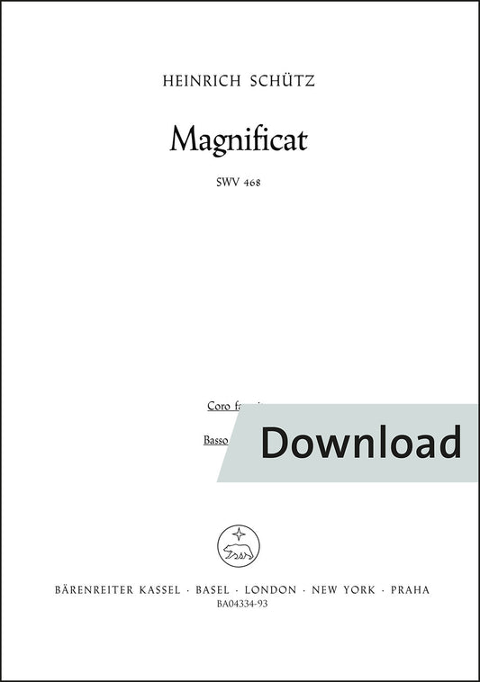 合唱／シュッツ：マニフィカト SWV 468（10冊セット）【デジタル版】