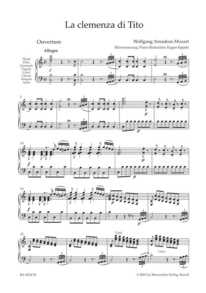 オペラ／モーツァルト：皇帝ティートの慈悲 K. 621