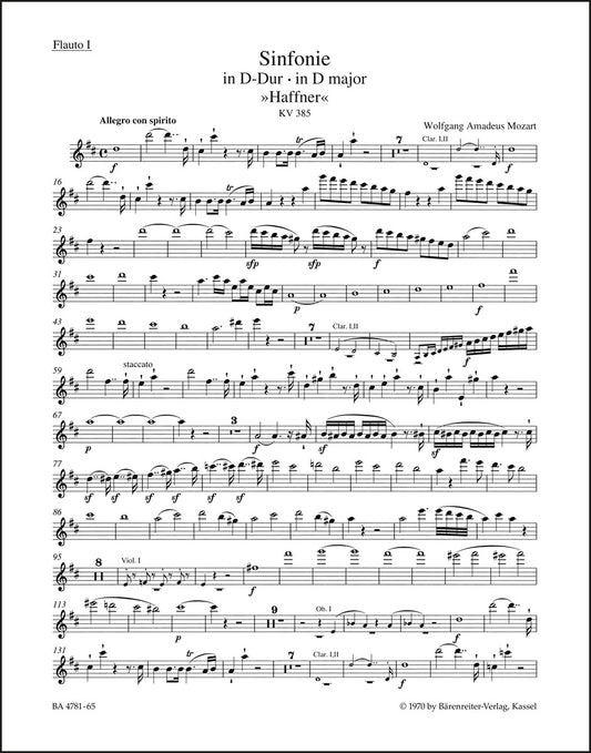 モーツァルト：交響曲第35番 ニ長調 K. 385「ハフナー」