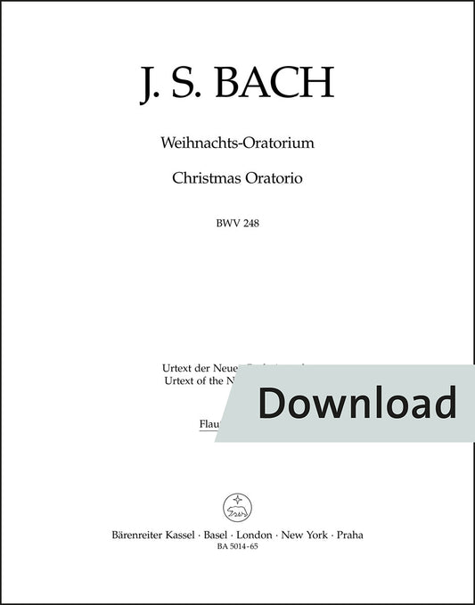 バッハ：クリスマス・オラトリオ BWV 248 – 管楽器パート譜【デジタル版】