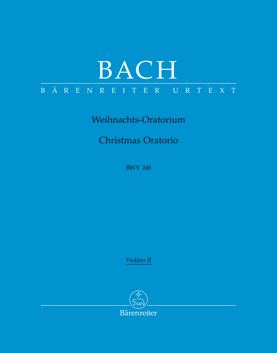 バッハ：クリスマス・オラトリオ BWV 248（ヴァイオリンパート譜）（3冊セット）
