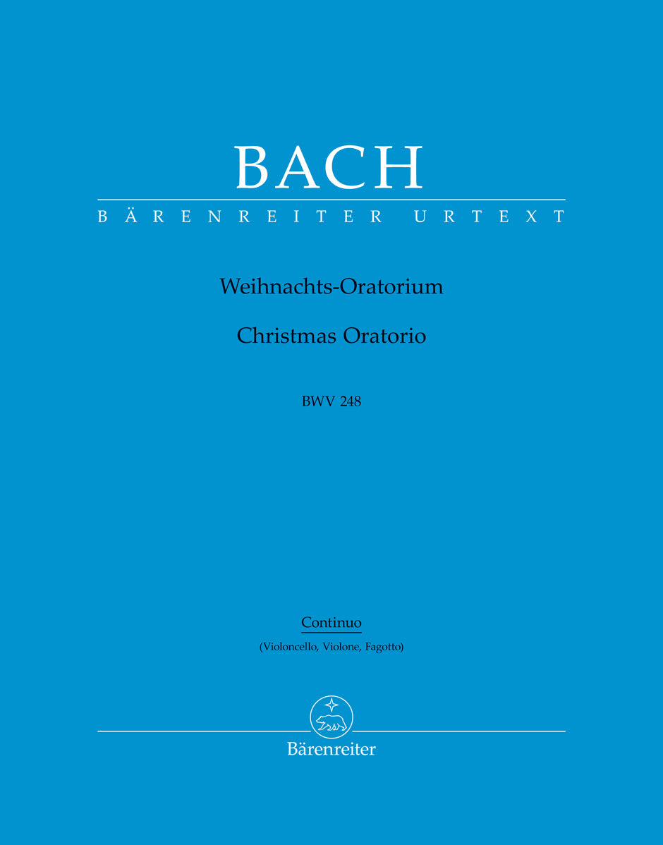 バッハ：クリスマス・オラトリオ BWV 248（チェロパート譜）（2冊セット）