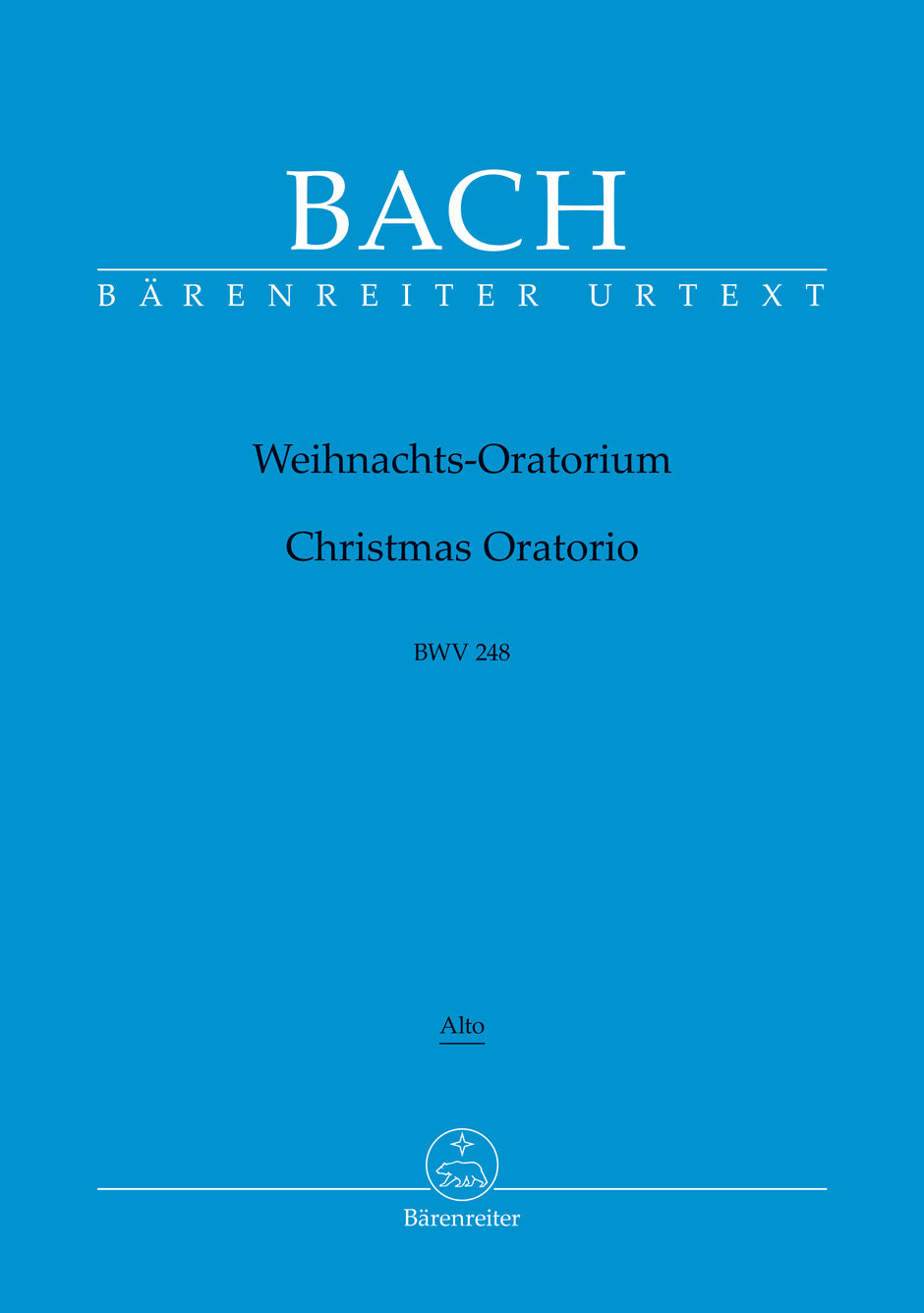 バッハ：クリスマス・オラトリオ BWV 248（アルトパート譜）（10冊セット）