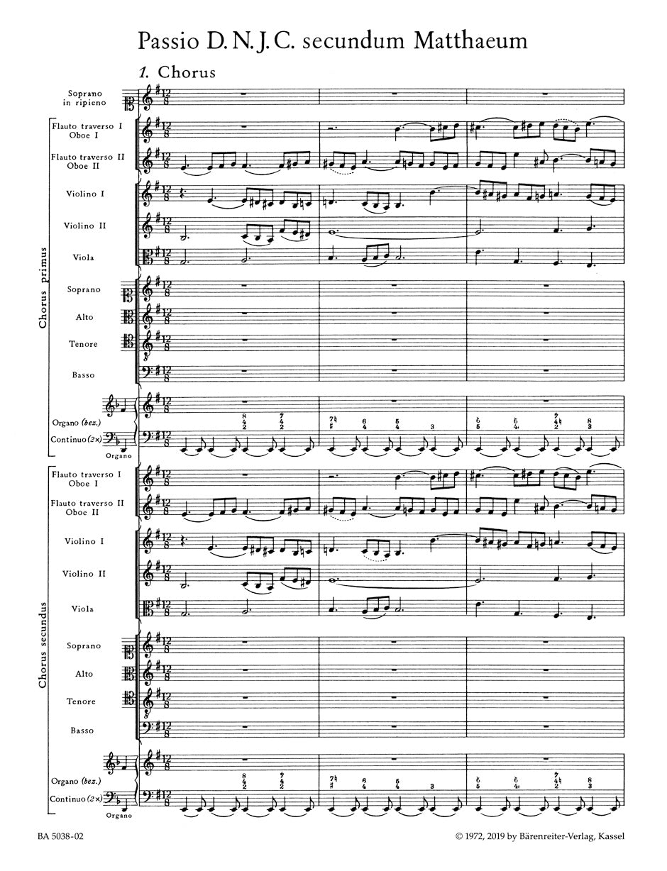 合唱／バッハ：マタイ受難曲 BWV 244