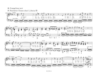 バッハ：マタイ受難曲 BWV 244（パート譜）