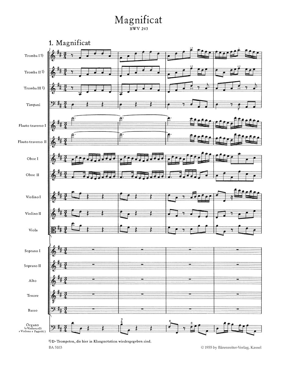 合唱／バッハ：マニフィカート ニ長調 BWV 243