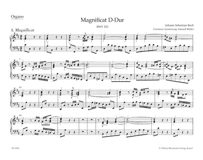 バッハ：マニフィカート ニ長調 BWV 243（バスパート譜）