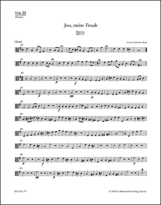 バッハ：イエス、わが喜び BWV 227（ヴィオラパート譜）