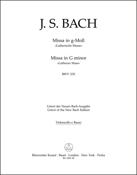 バッハ：ミサ曲 ト短調 BWV 235（ファゴットパート譜）
