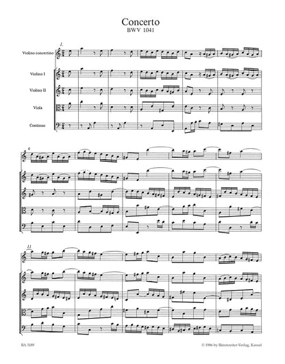 アンサンブル三重奏／バッハ：ヴァイオリン協奏曲 イ短調 BWV 1041
