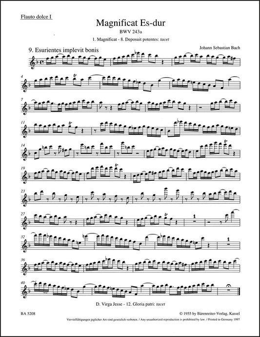 バッハ：マニフィカト 変ホ長調 BWV 243a