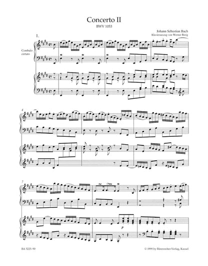 バッハ：チェンバロ協奏曲第2番 ホ長調 BWV 1053