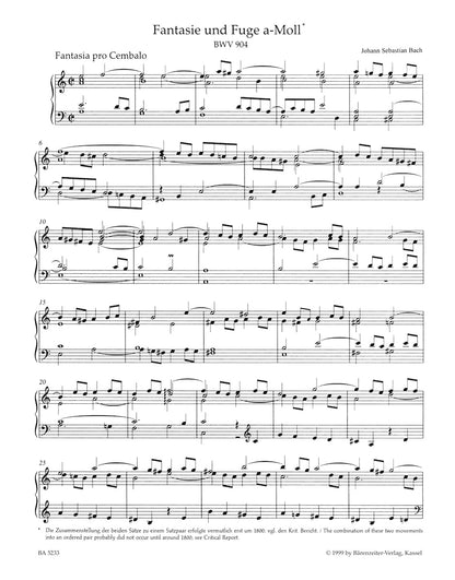 ピアノ／バッハ：クラヴィーア雑曲集 II BWV 904, 906, 923/951, 951a, 944, 946, 948-950, 952, 959, 961, 967