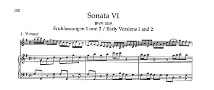 ヴァイオリン／バッハ：ヴァイオリンとオブリガート・チェンバロのための6つのソナタ BWV 1014-1019