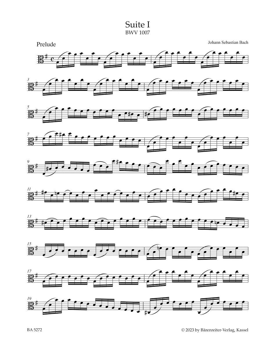 ヴィオラ／バッハ：無伴奏チェロ組曲 BWV 1007 - 1012