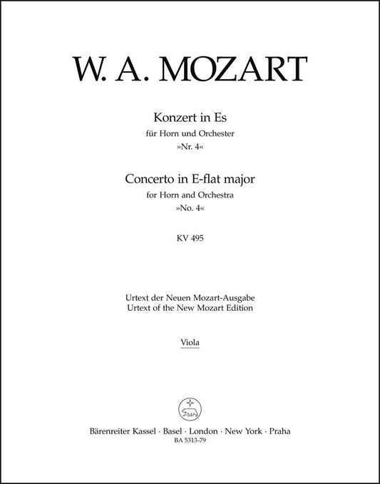 モーツァルト：ホルン協奏曲 第4番 変ホ長調 K. 495（ヴィオラパート譜）（2冊セット）