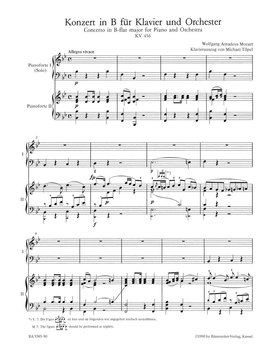 ピアノ／モーツァルト：ピアノ協奏曲第18番 変ロ長調 K. 456
