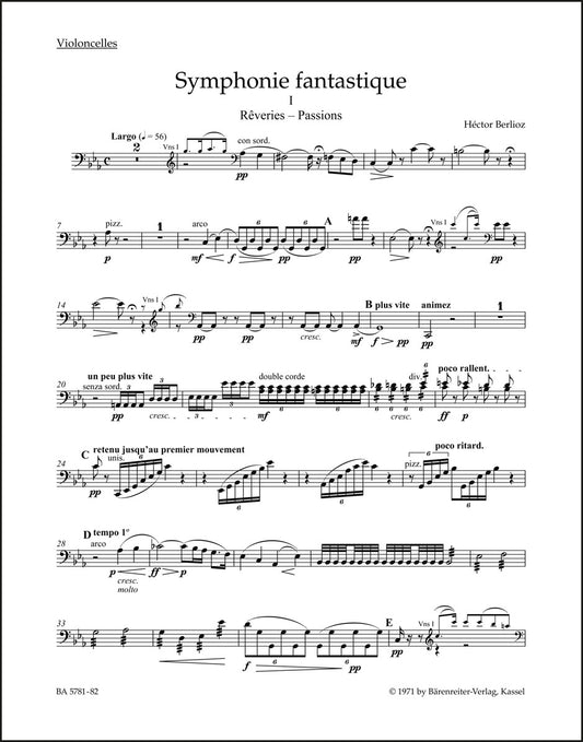 ベルリオーズ：幻想交響曲（チェロパート譜）（2冊セット）