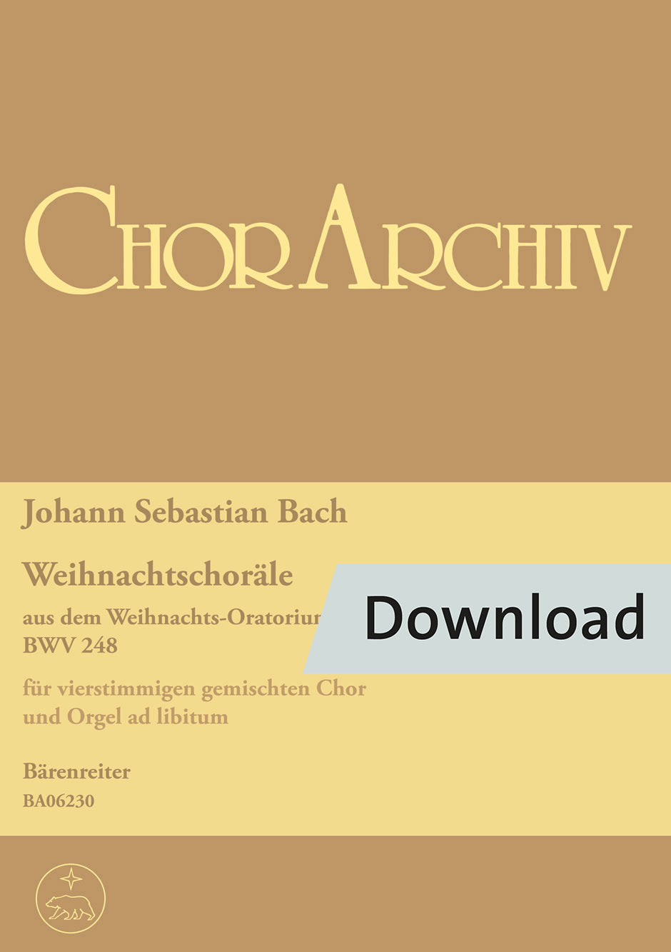 合唱／バッハ：クリスマス・オラトリオ BWV 248 からのクリスマス・コラール（10冊セット）【デジタル版】