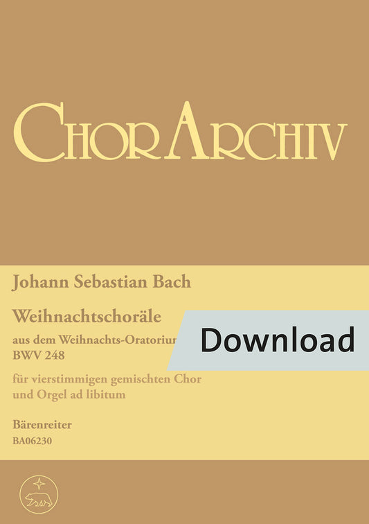 合唱／バッハ：クリスマス・オラトリオ BWV 248 からのクリスマス・コラール（10冊セット）【デジタル版】