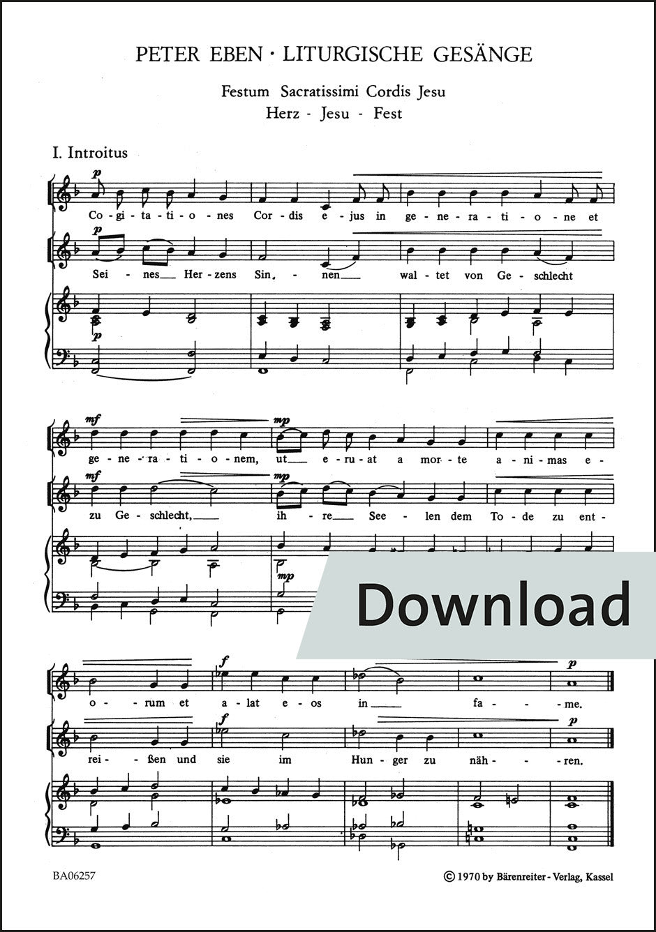 合唱／エベン：聖なる御心の祝日（10冊セット）【デジタル版】