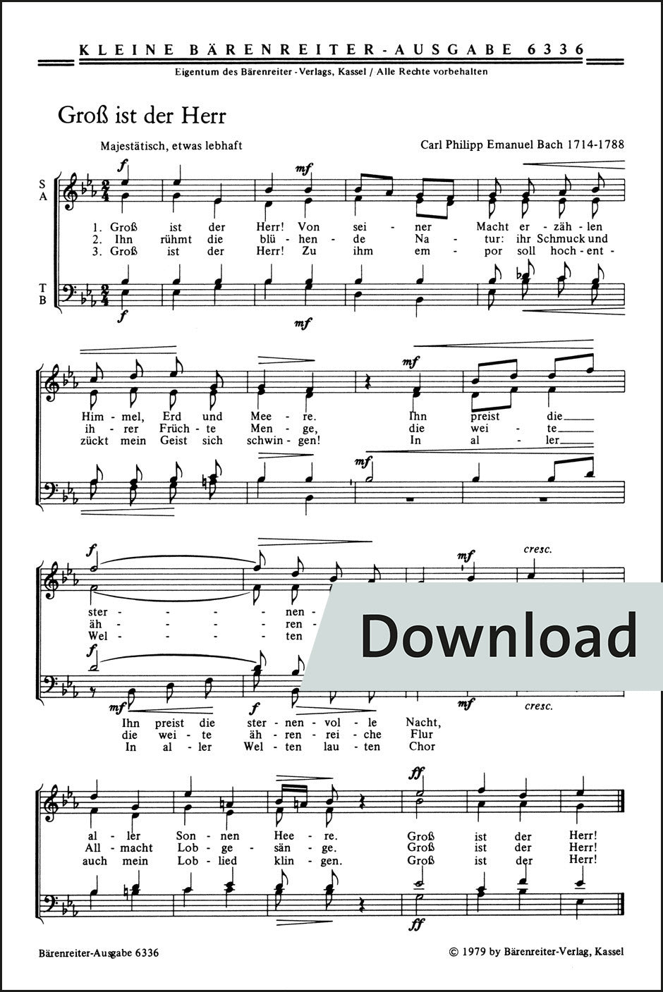 合唱／3つの宗教的歌曲集（10冊セット）【デジタル版】