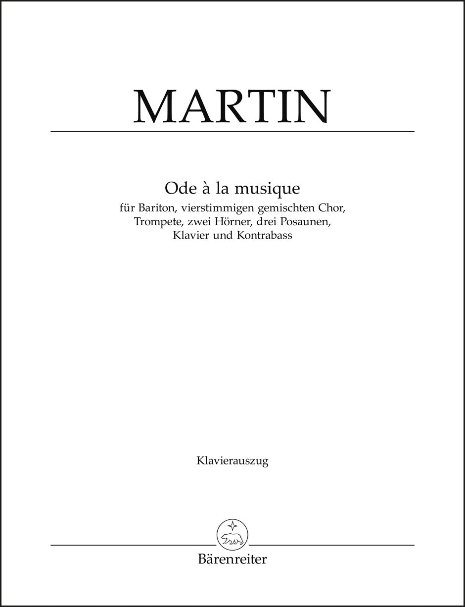 合唱／マルタン：音楽への頌歌