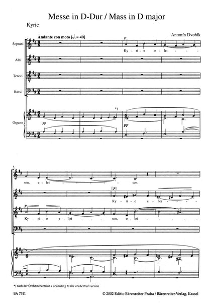 合唱／ドヴォルザーク：ミサ曲 ニ長調 op. 86