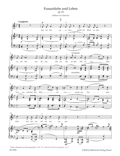 声楽／シューマン：女の愛と生涯 op. 42