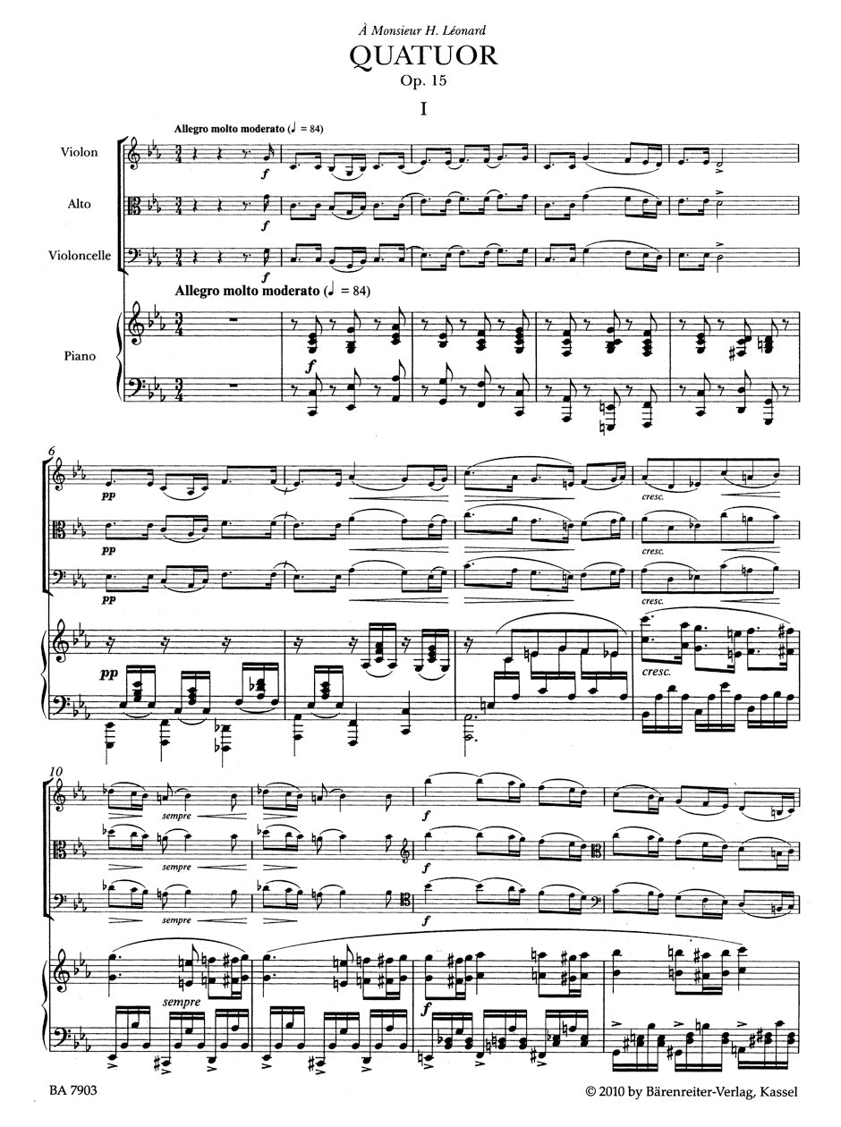 アンサンブル五重奏／フォーレ：ピアノ四重奏曲 ハ短調 作品15