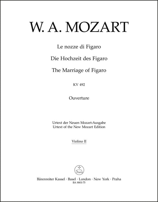 モーツァルト：歌劇「フィガロの結婚」K. 492 序曲（ヴァイオリンパート譜）（4冊セット）