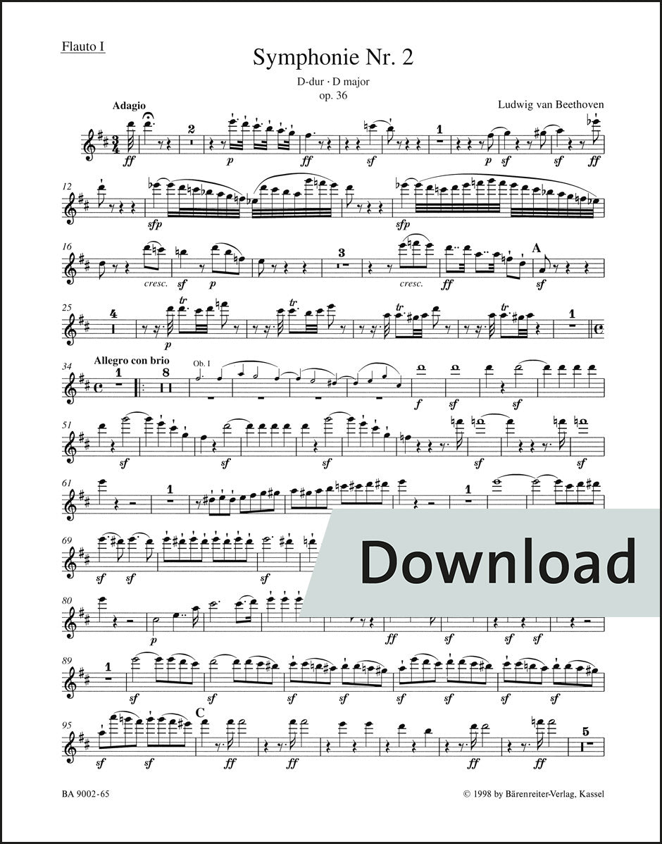 ベートーヴェン：交響曲第2番 ニ長調 作品36【デジタル版】