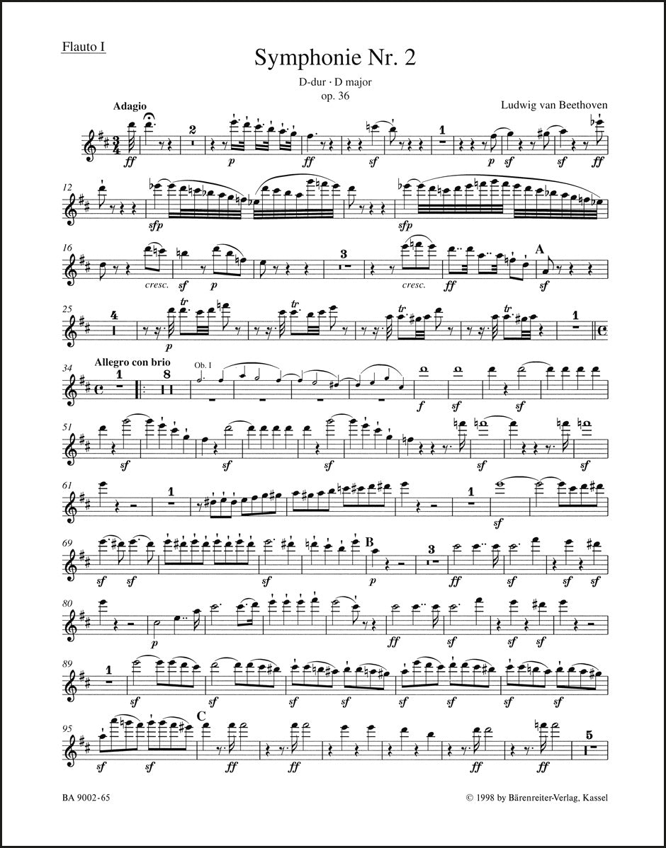 ベートーヴェン：交響曲第2番 ニ長調 作品36