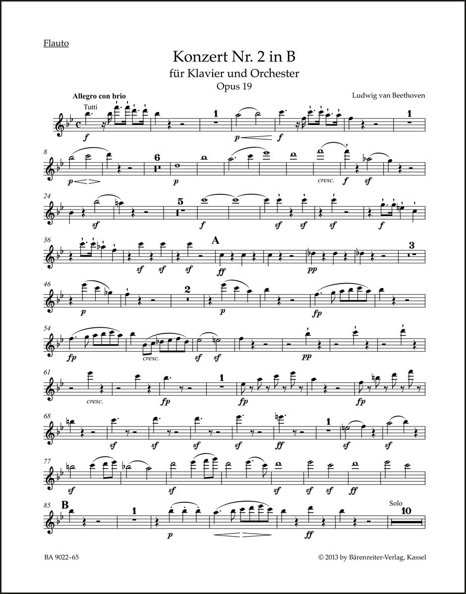 ベートーヴェン：ピアノ協奏曲第2番 変ロ長調 作品19