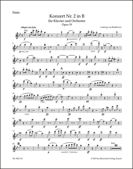 ベートーヴェン：ピアノ協奏曲第2番 変ロ長調 作品19
