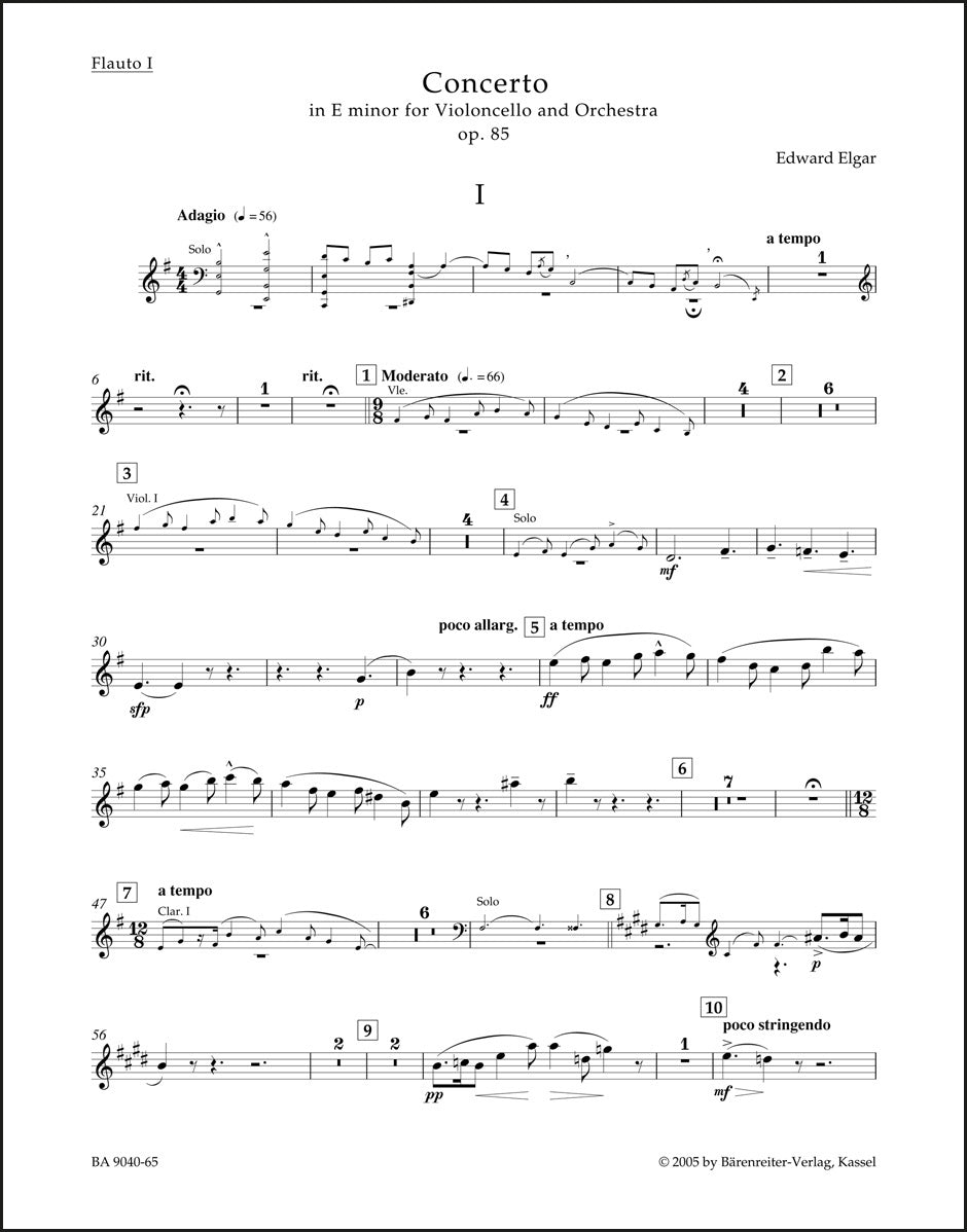 エルガー：チェロと管弦楽のための協奏曲 ホ短調 作品85