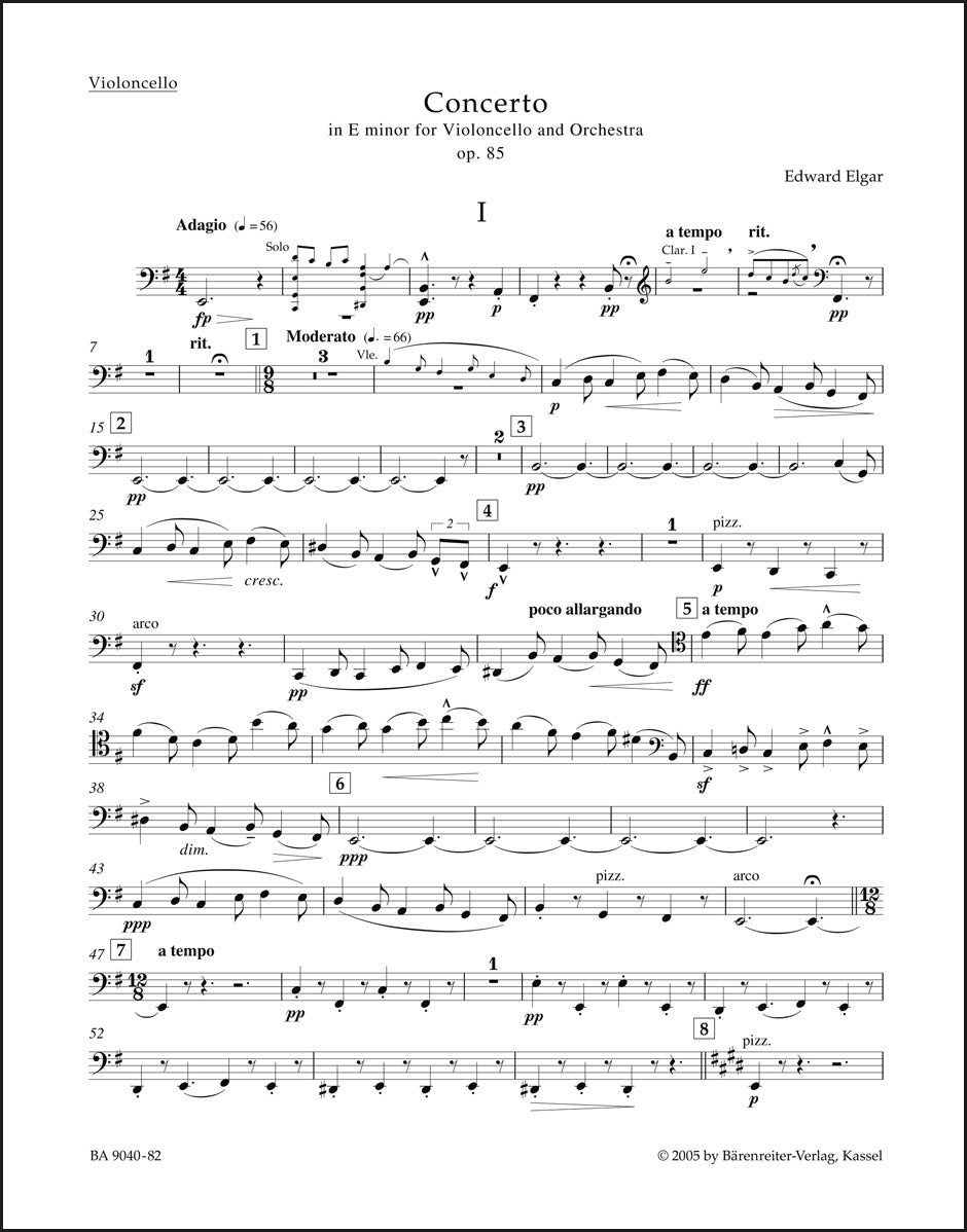 エルガー：チェロ協奏曲 ホ短調 作品85（チェロパート譜）（2冊セット）