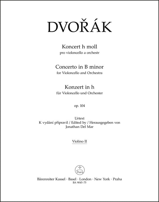 ドヴォルザーク：チェロと管弦楽のための協奏曲 ロ短調 op. 104（ヴァイオリンパート譜）（4冊セット）