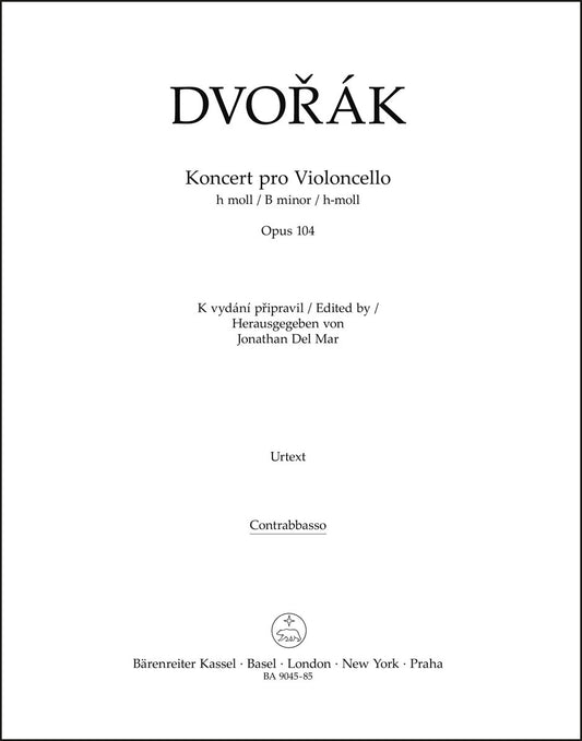 ドヴォルザーク：チェロと管弦楽のための協奏曲 ロ短調 作品104（コントラバス・パート譜）（コントラバスパート譜）（2冊セット）